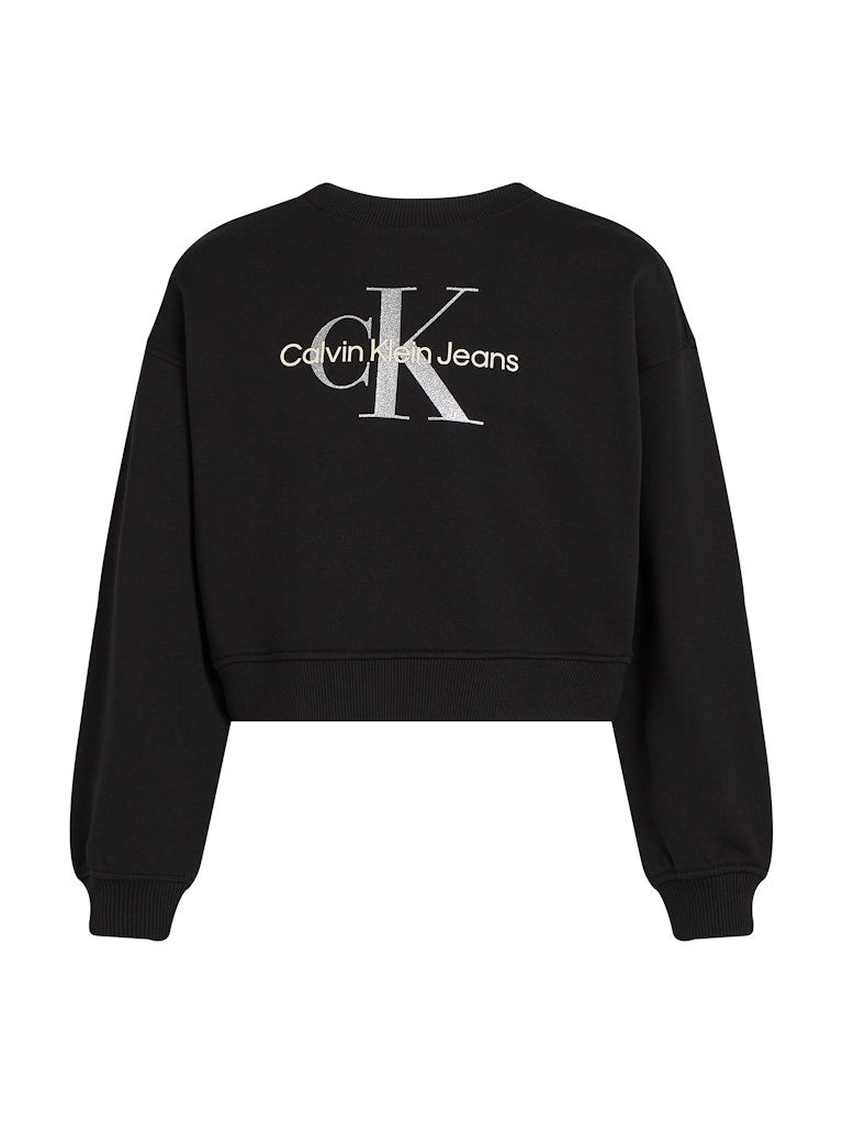 Calvin Klein - Sweat noir glitter monologo