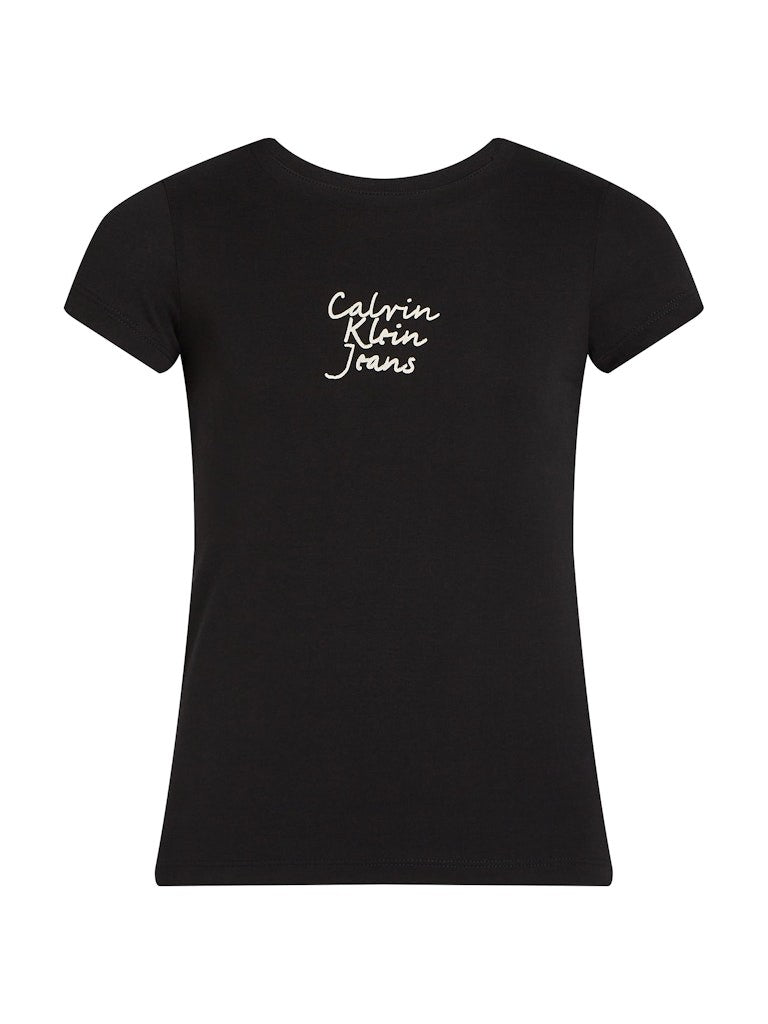 Calvin Klein - black handwriting logo t -shirt