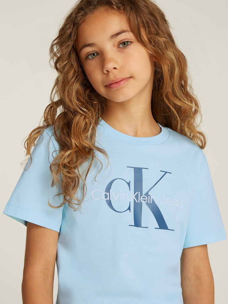 Calvin Klein - T-shirt mixte monogram Ozone Blue