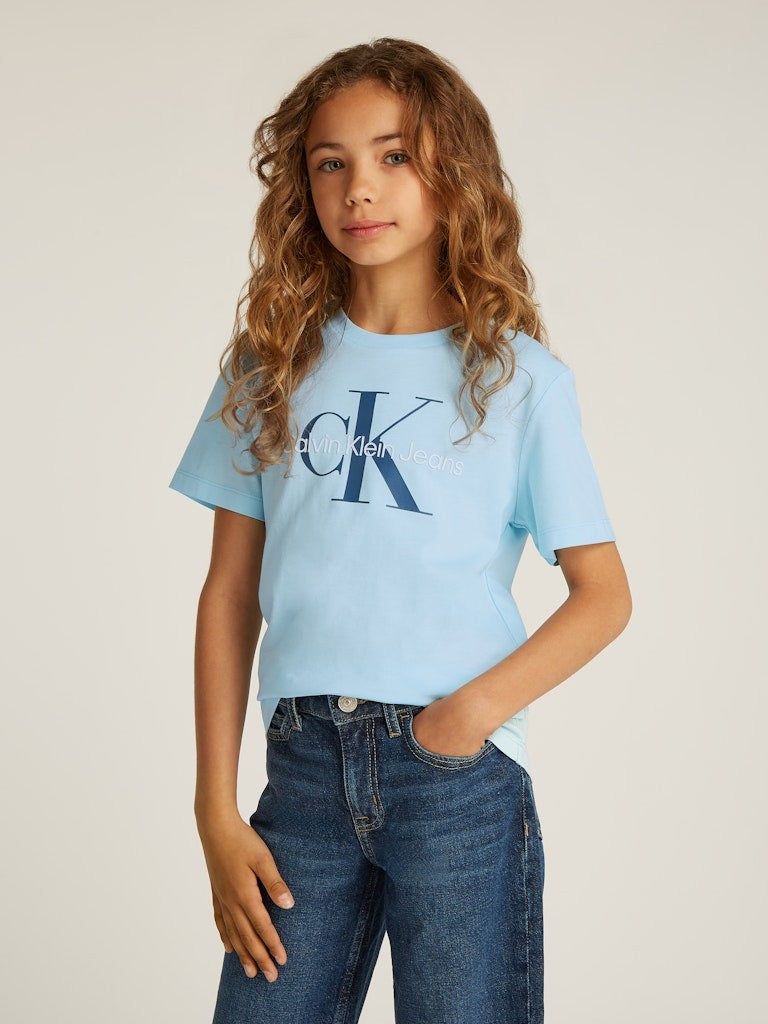 Calvin Klein - T-shirt mixte monogram Ozone Blue