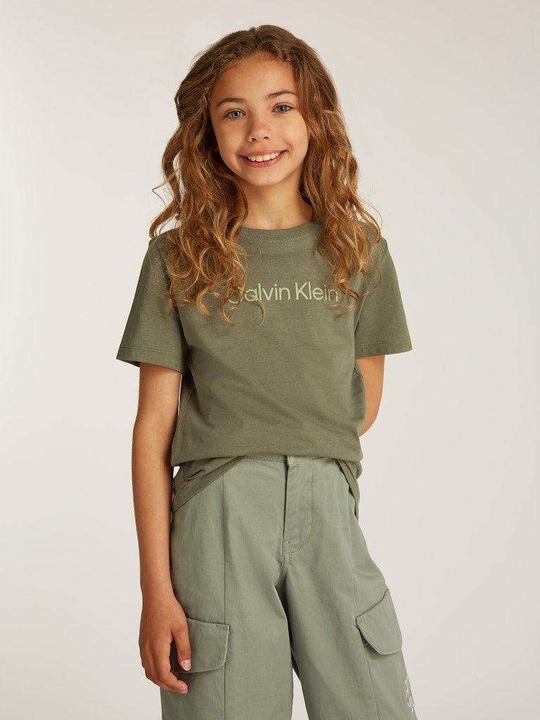 Calvin Klein - gemischtes T -Shirt Dusty Olive Logo
