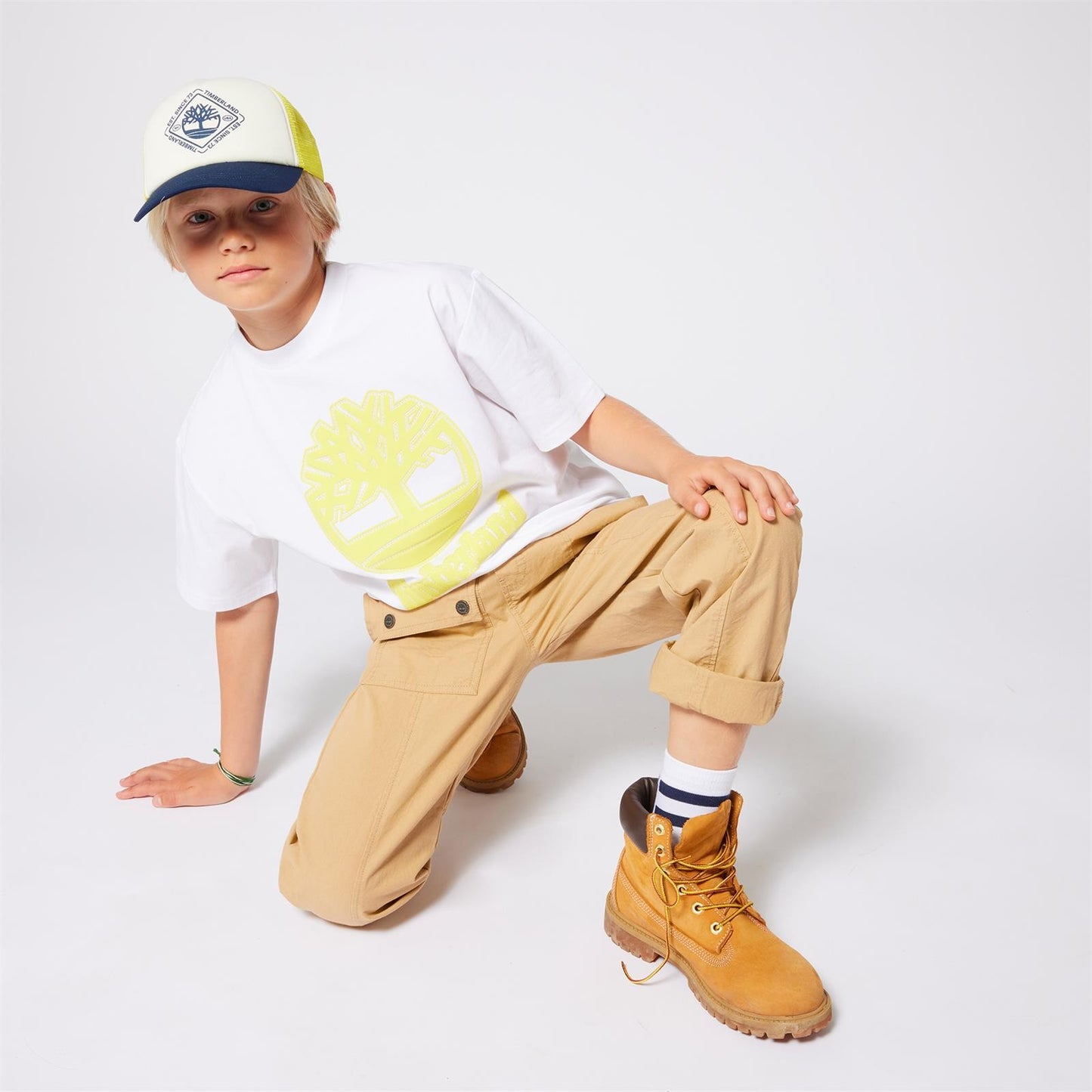 Timberland - Navy & Yellow Lattice Cap