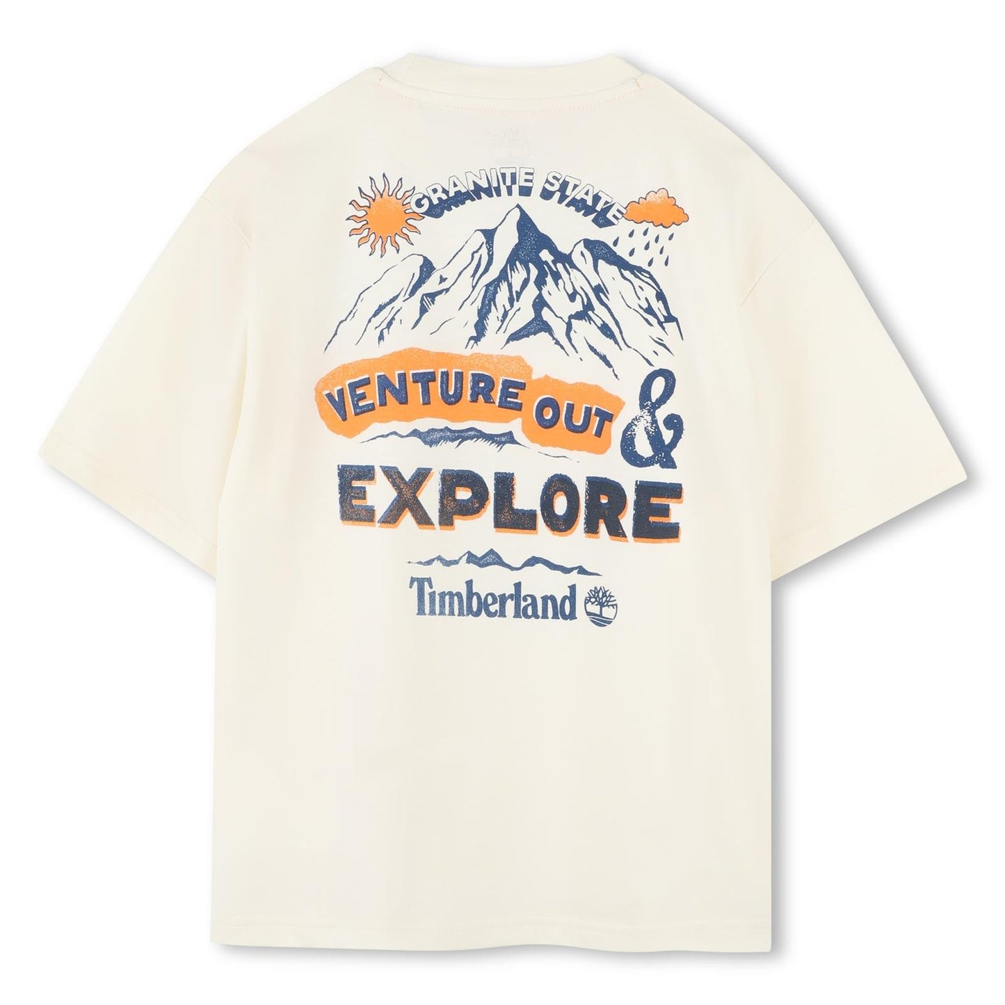 Timberland - T-shirt blanc fit loose & backprint