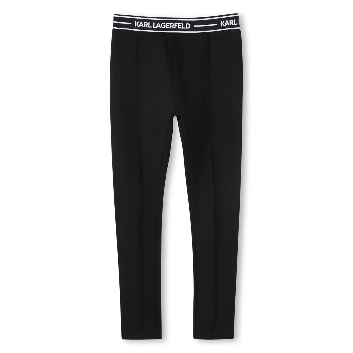Karl Lagerfeld - Pantalon noir avec élastique siglé à la taille
