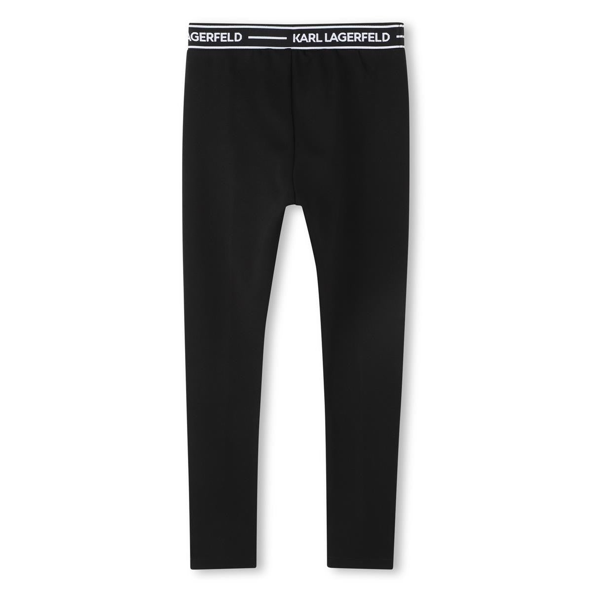 Karl Lagerfeld - Pantalon noir avec élastique siglé à la taille