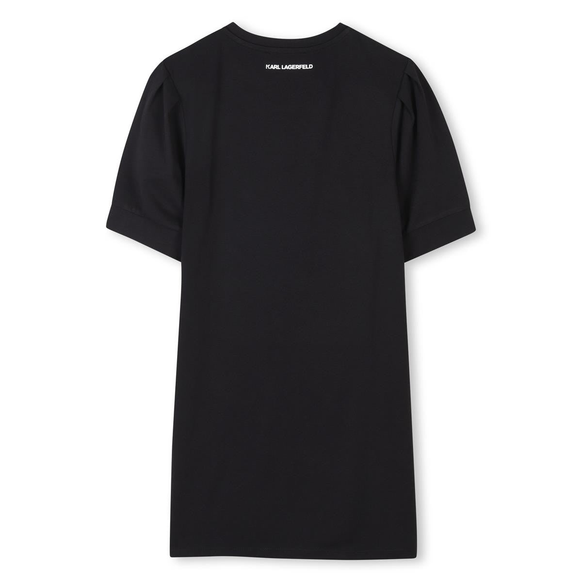 Karl Lagerfeld - Robe noire avec chat en strass