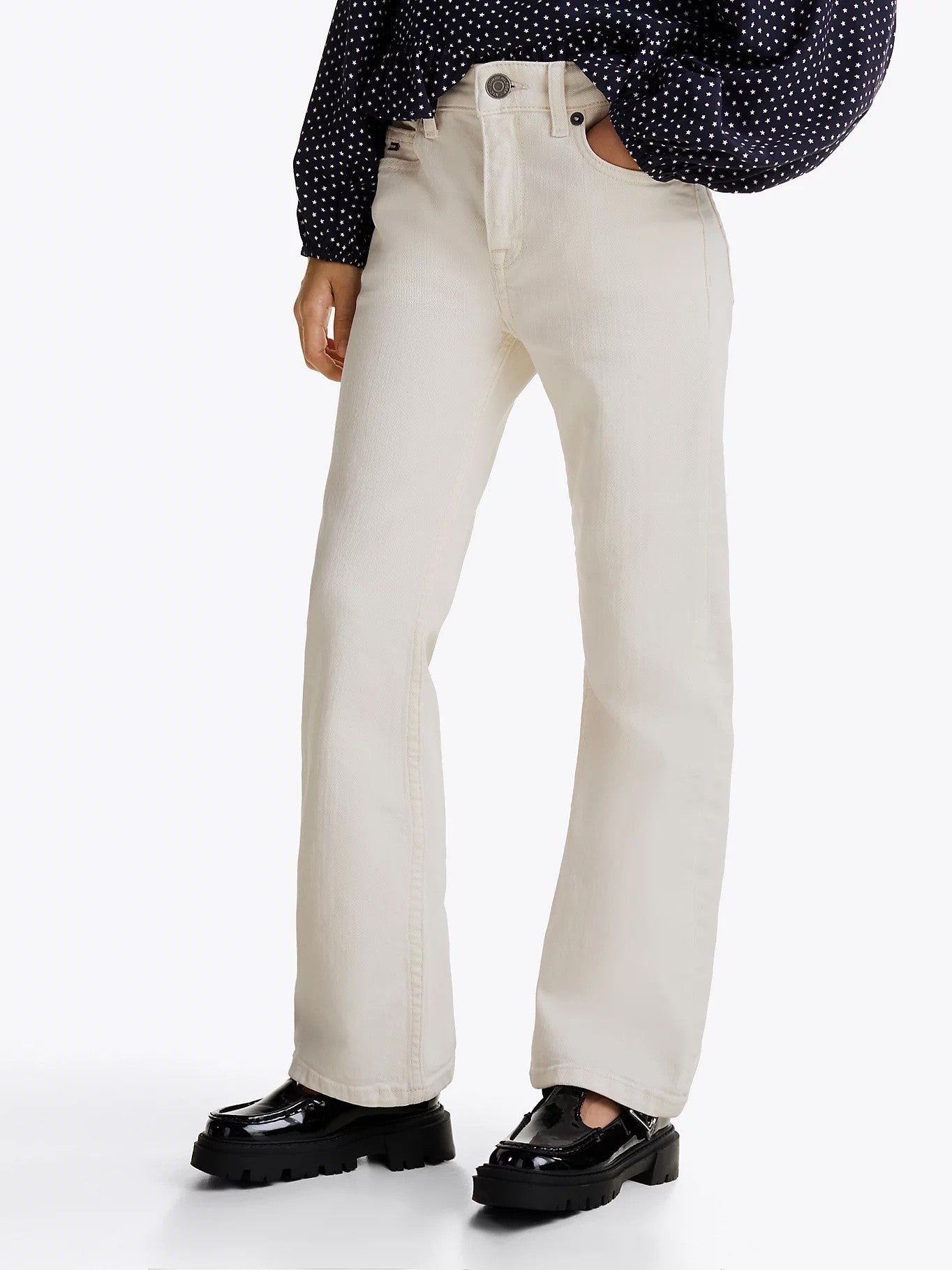 Tommy Hilfiger - Pantalon flare écru