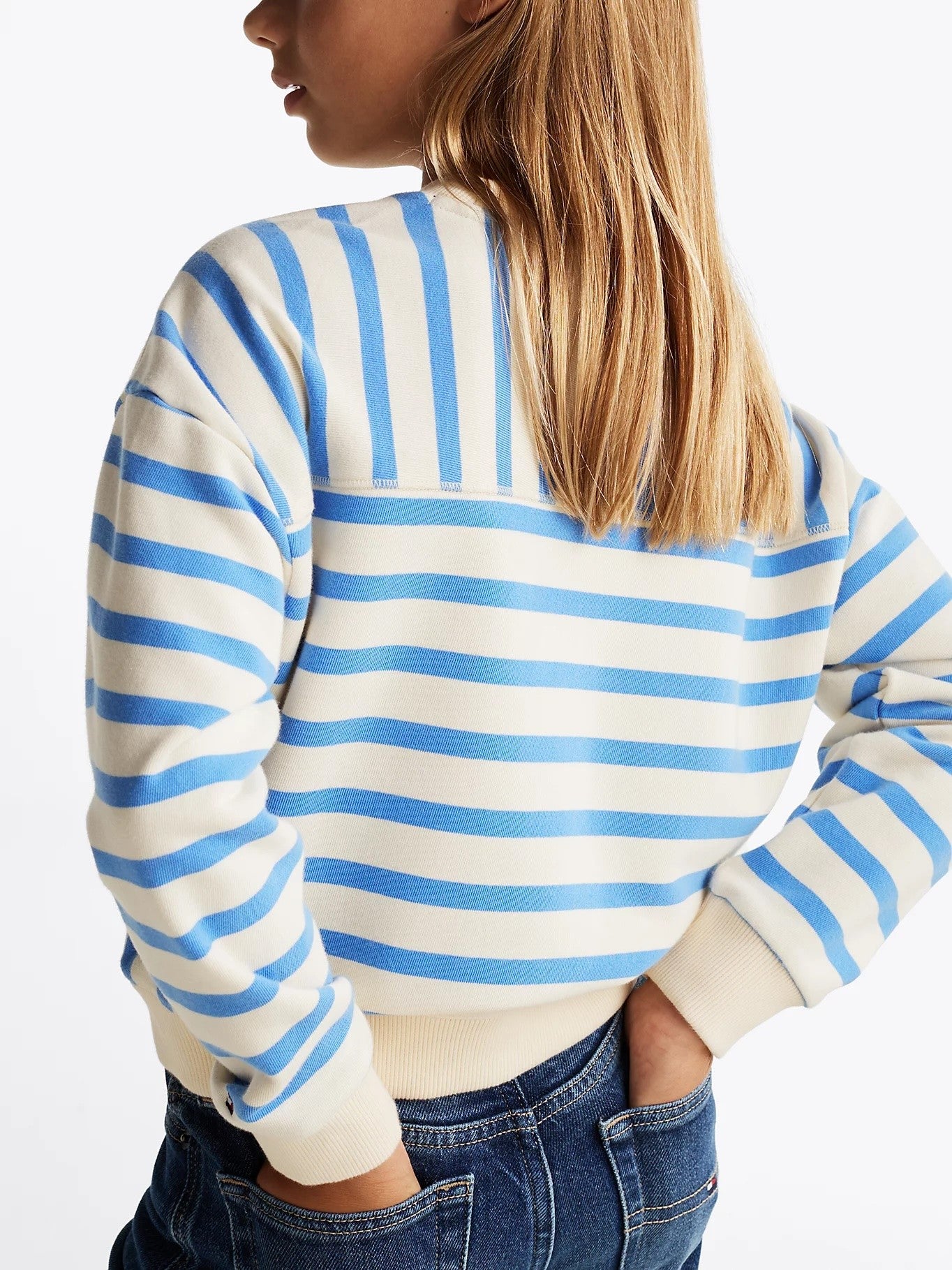 Tommy Hilfiger - Sweat rayé • Calico Base Blue Spell Stripe
