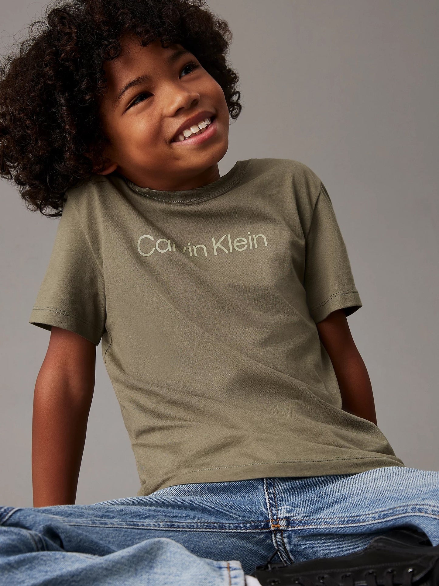 Calvin Klein - T-shirt mixte Dusty Olive logo