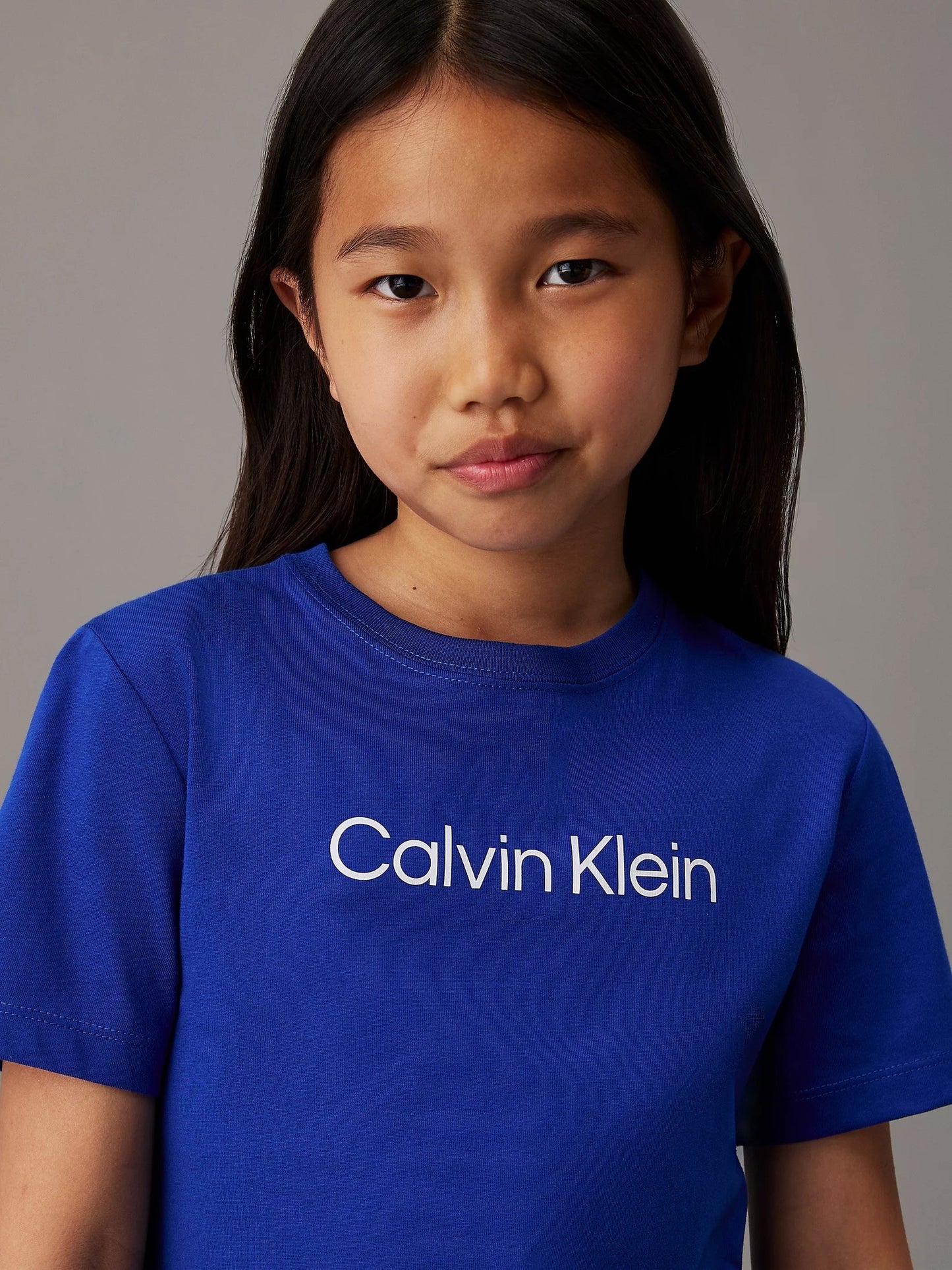 Calvin Klein - T-shirt mixte Ultra Blue logo blanc