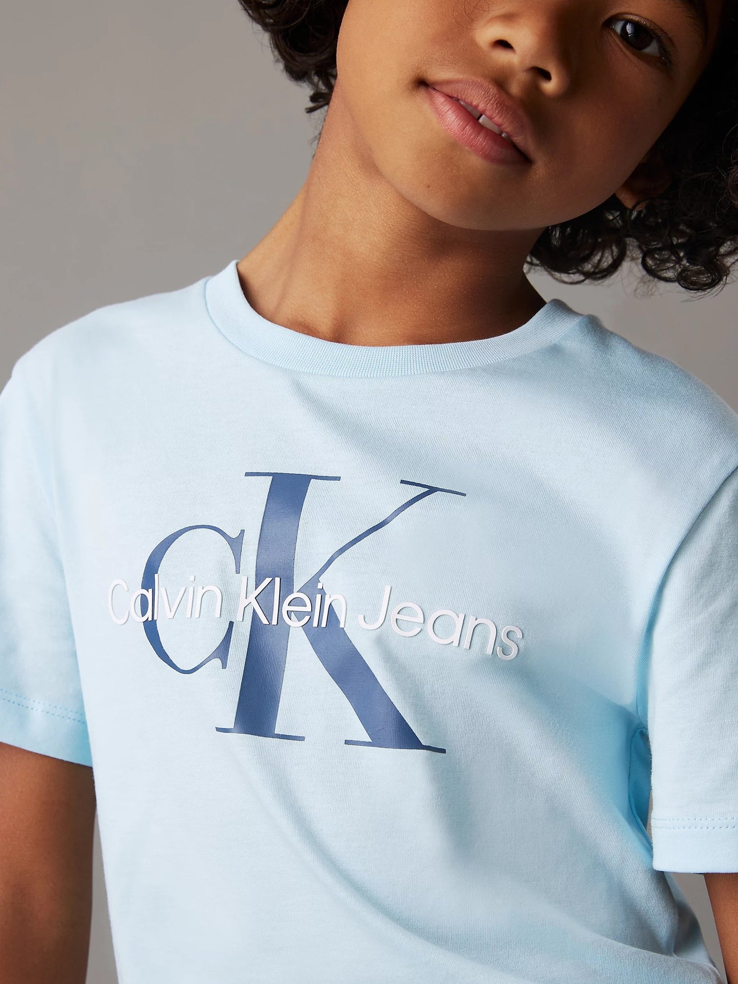 Calvin Klein - T-shirt mixte monogram Ozone Blue