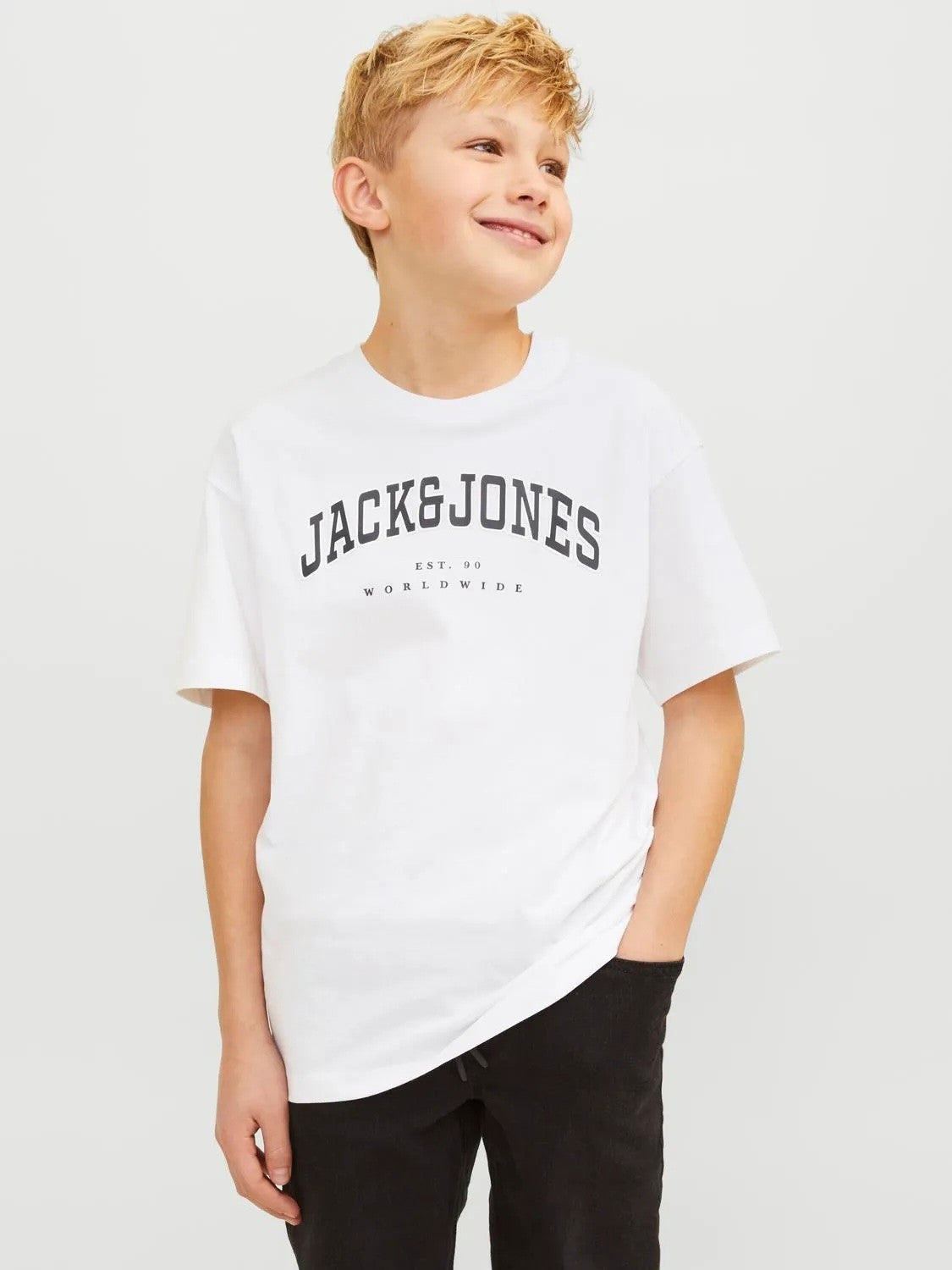 Jack & Jones - Short round Jjecaleb White Loose T -shirt