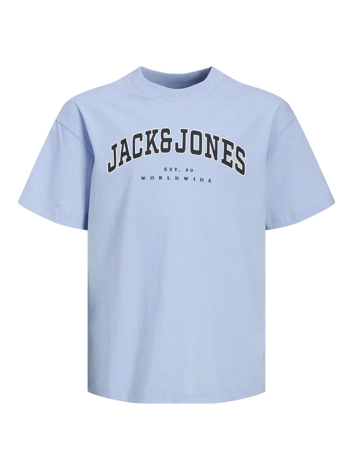 Jack & Jones - kurze Runde T -Shirt Jjecaleb Chambray Blue Locker