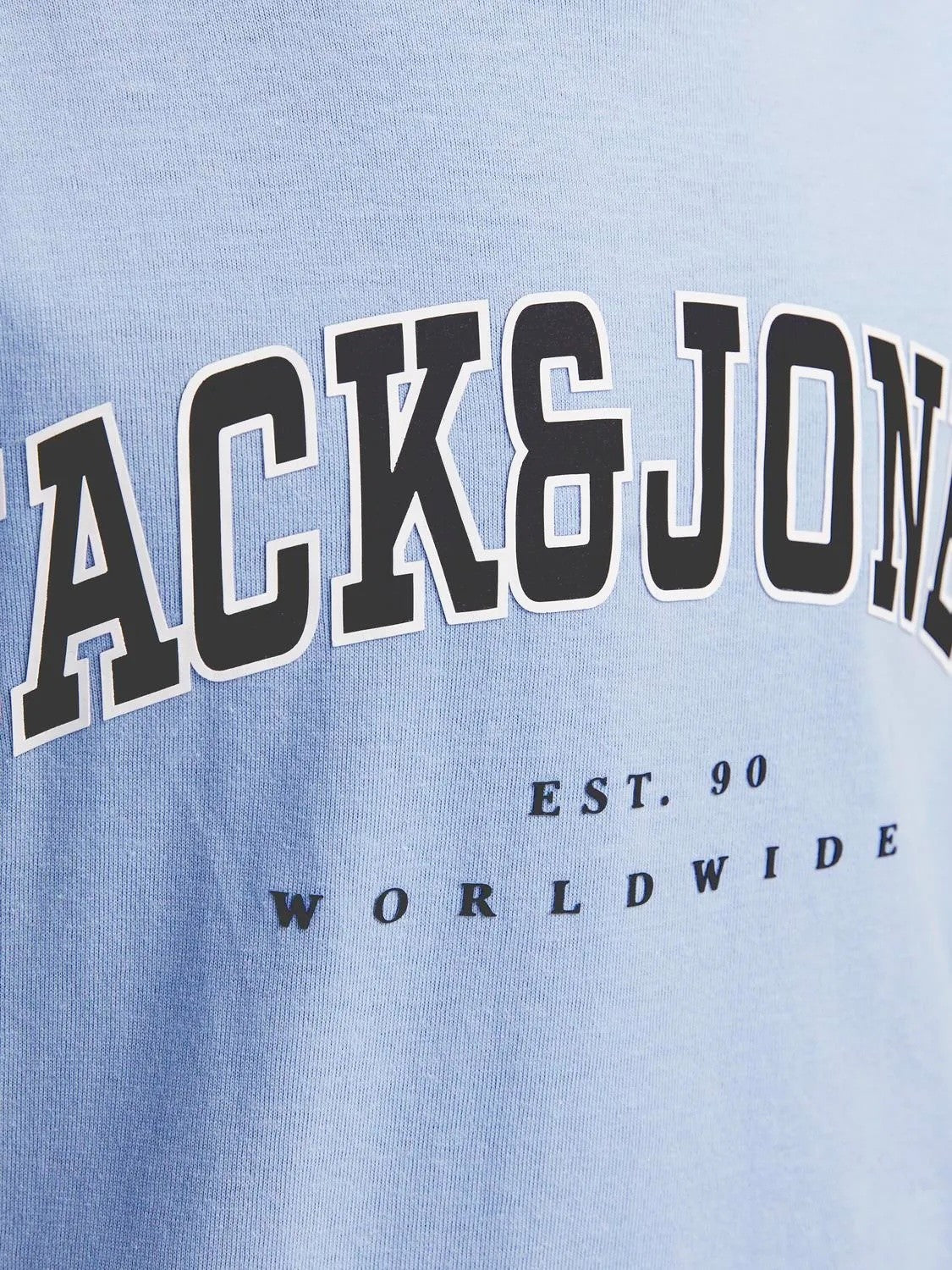 Jack & Jones - kurze Runde T -Shirt Jjecaleb Chambray Blue Locker