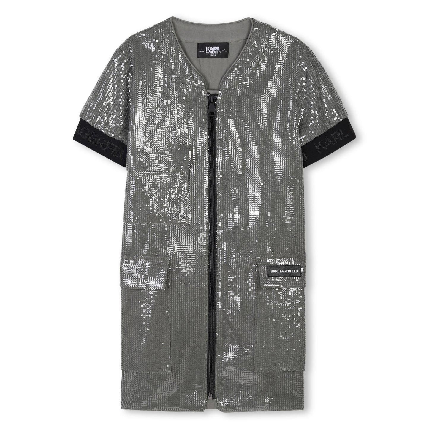 Karl Lagerfeld - Robe en sequins avec poches avant & fermeture zippée