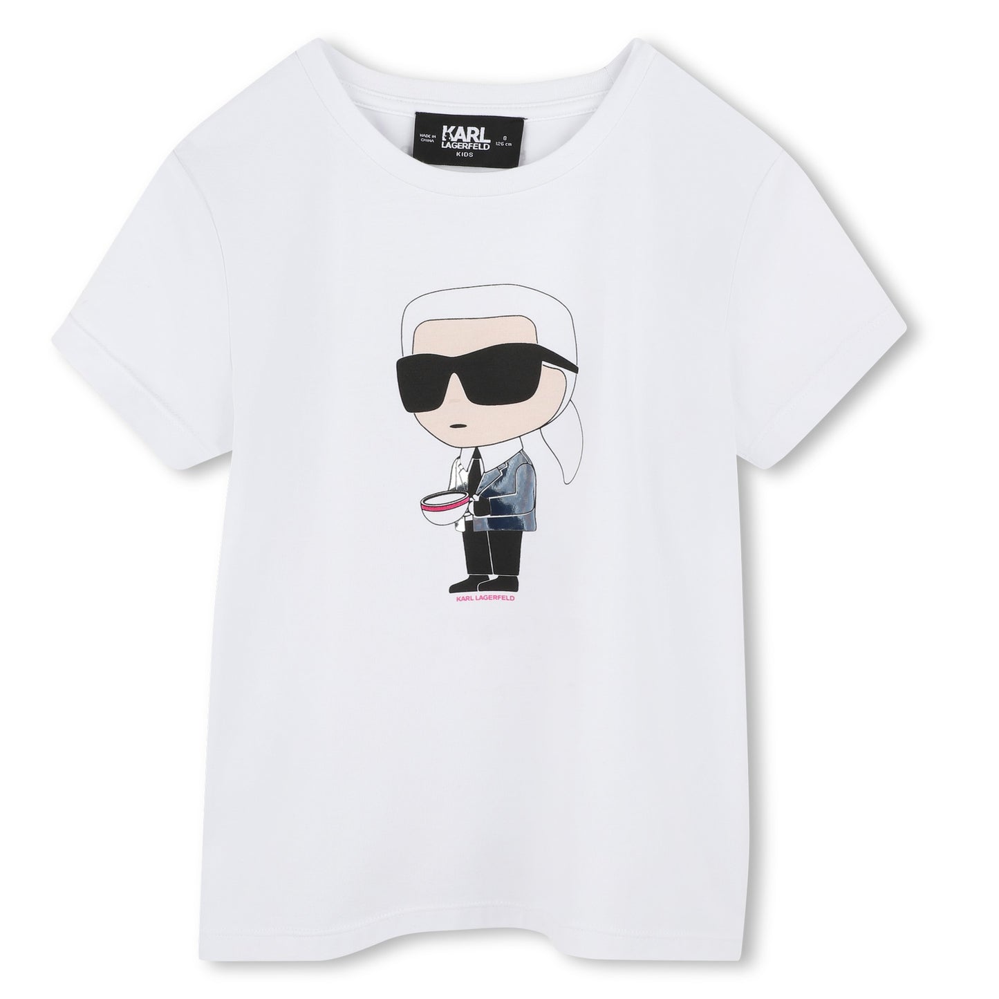 Karl Lagerfeld - T-shirt blanc avec pop Karl