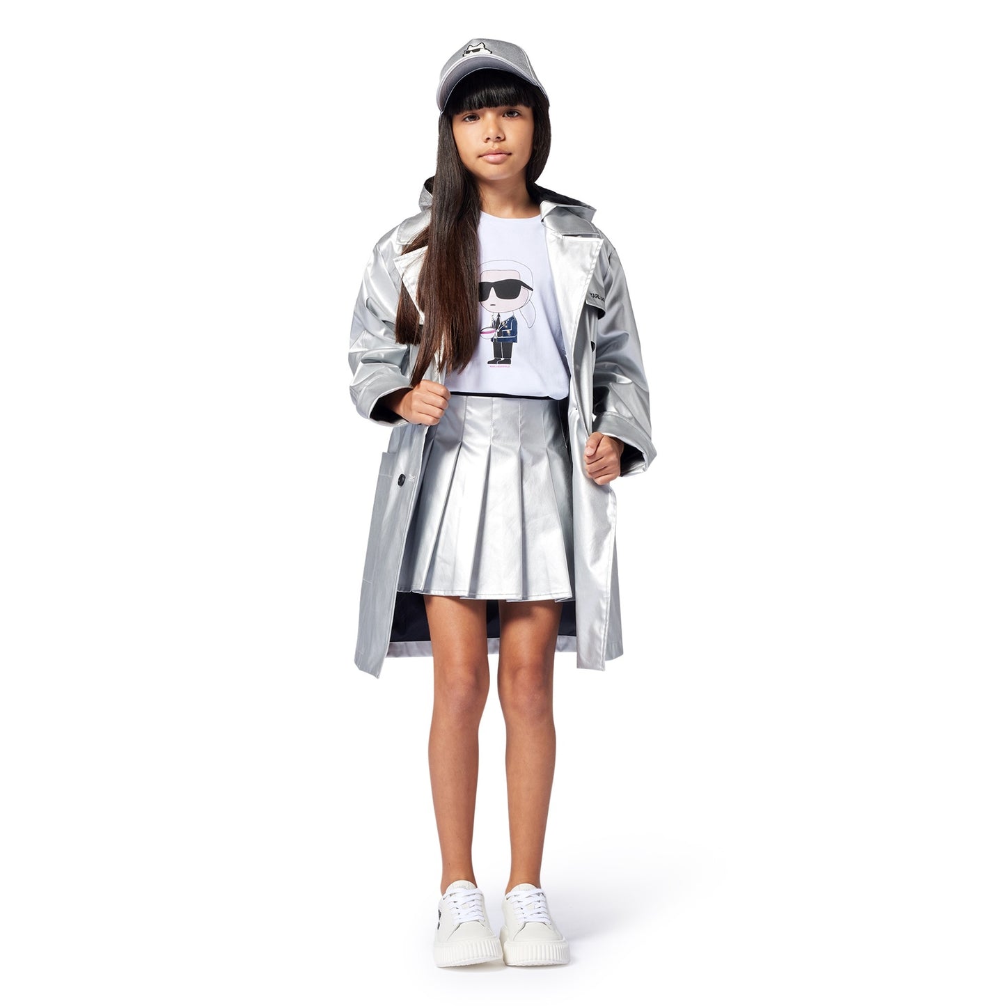Karl Lagerfeld - T-shirt blanc avec pop Karl