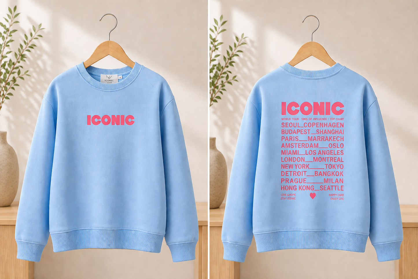 Mère & Fille - Sweat fin bleu ICONIC