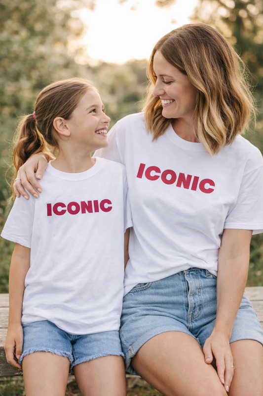 Mère & Fille - T-shirt blanc ICONIC