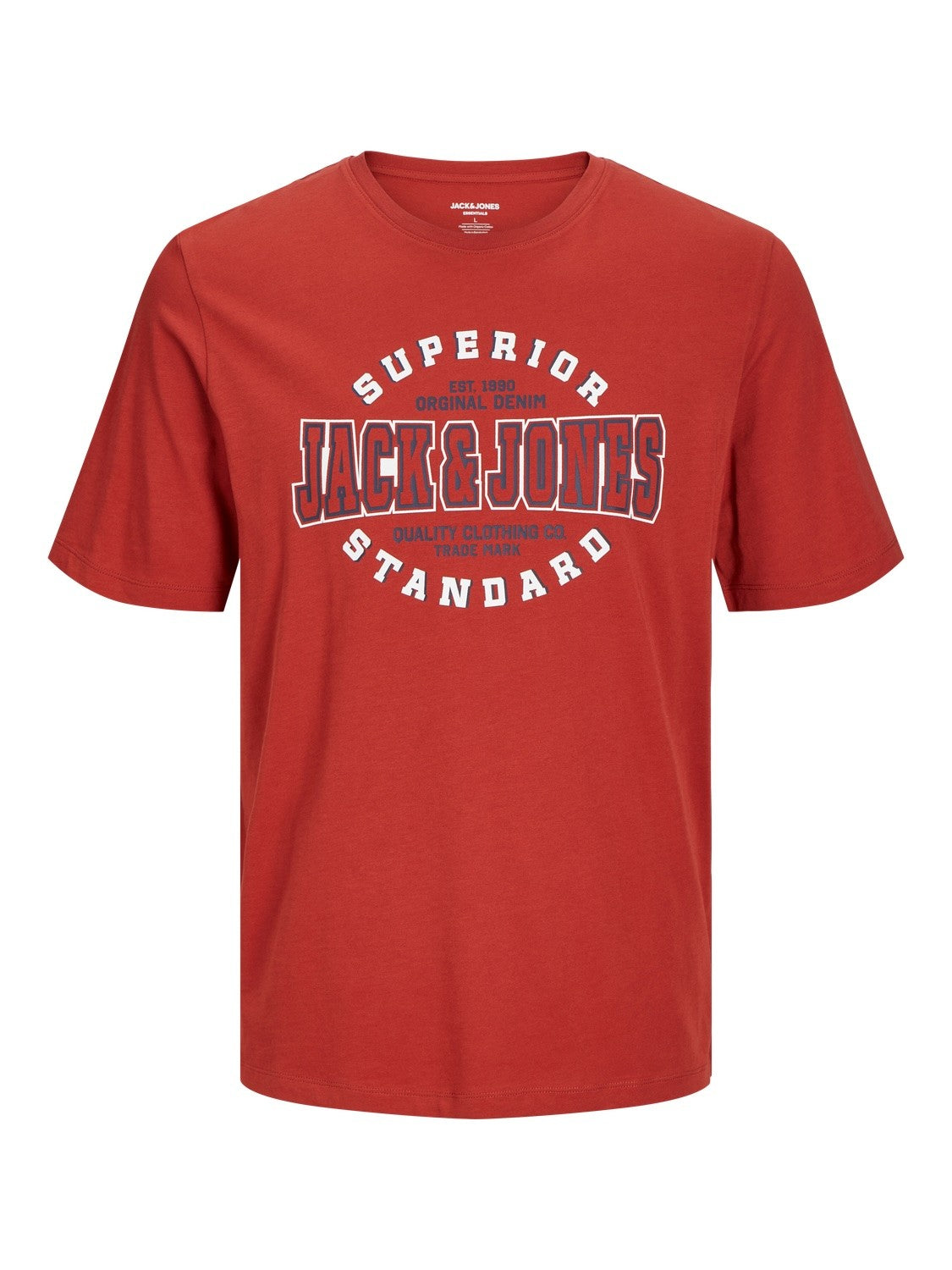 Jack & Jones - Jjelogo Red Ucher & Navy T -Shirt