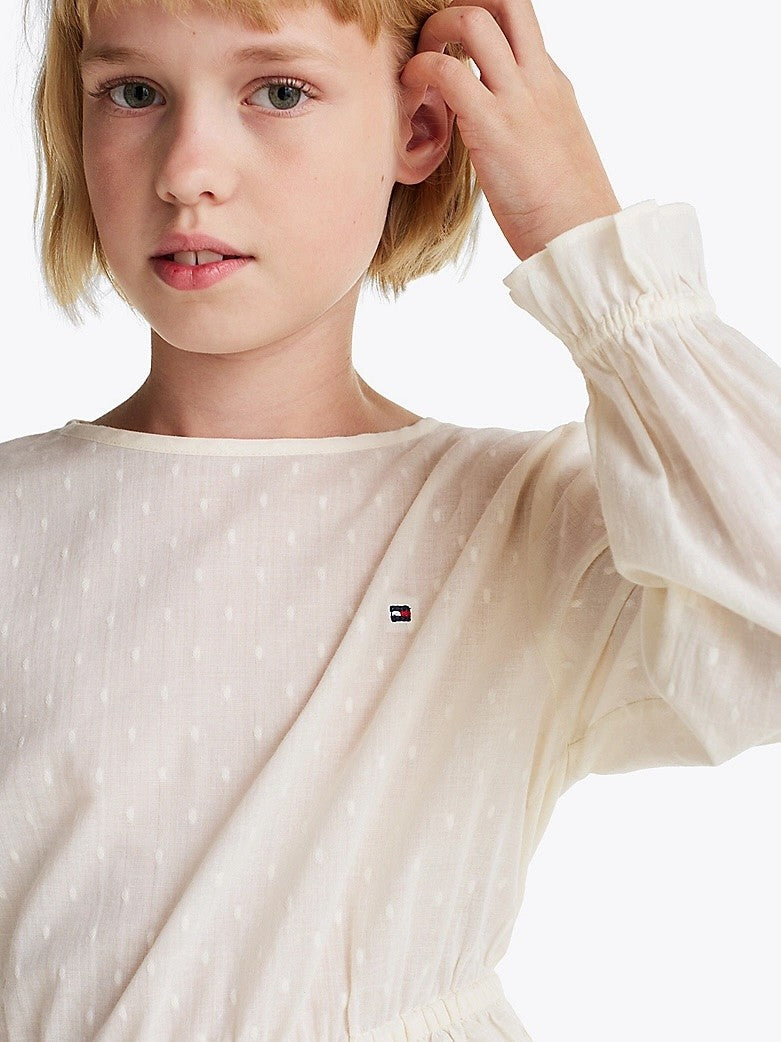 Tommy Hilfiger - Blouse en dobby à volants Calico