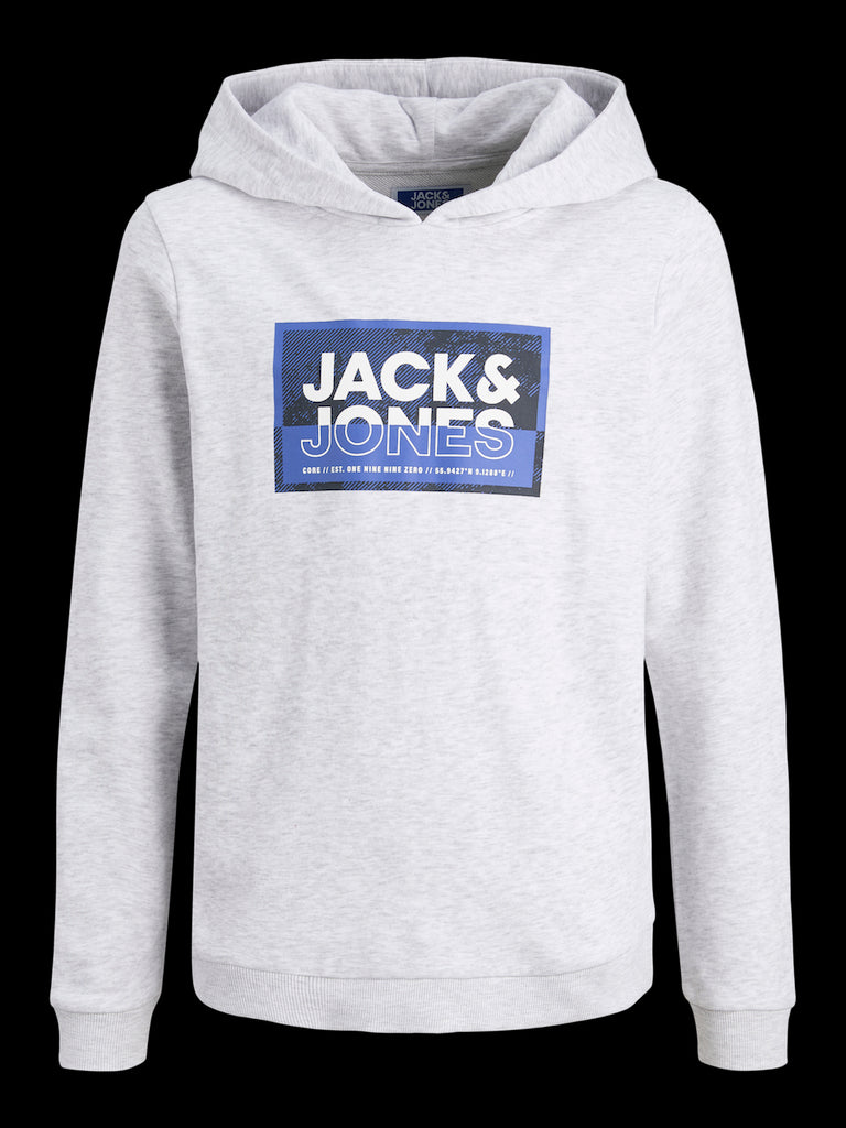Jack&Jones - Sweat à capuche white melange JJCOLOGAN