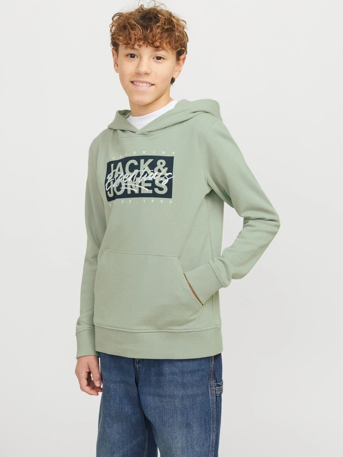 Jack&Jones - Sweat à capuche Iceberg Green JJCOLTON