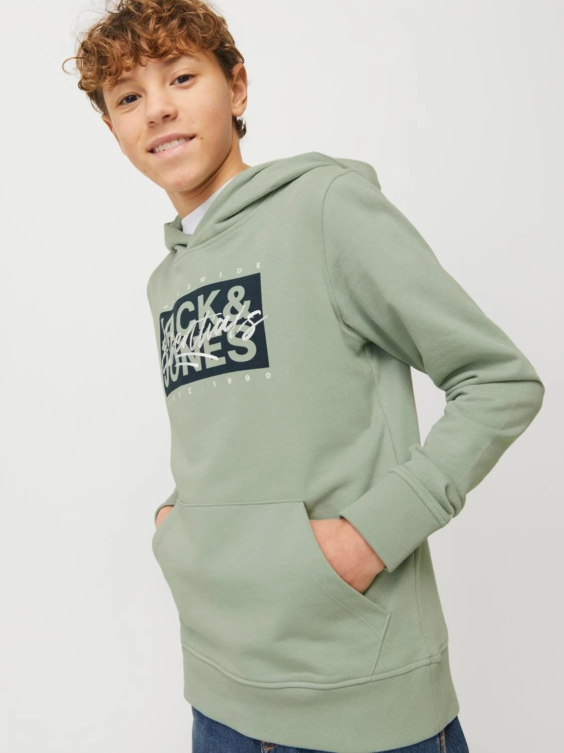 Jack&Jones - Sweat à capuche Iceberg Green JJCOLTON