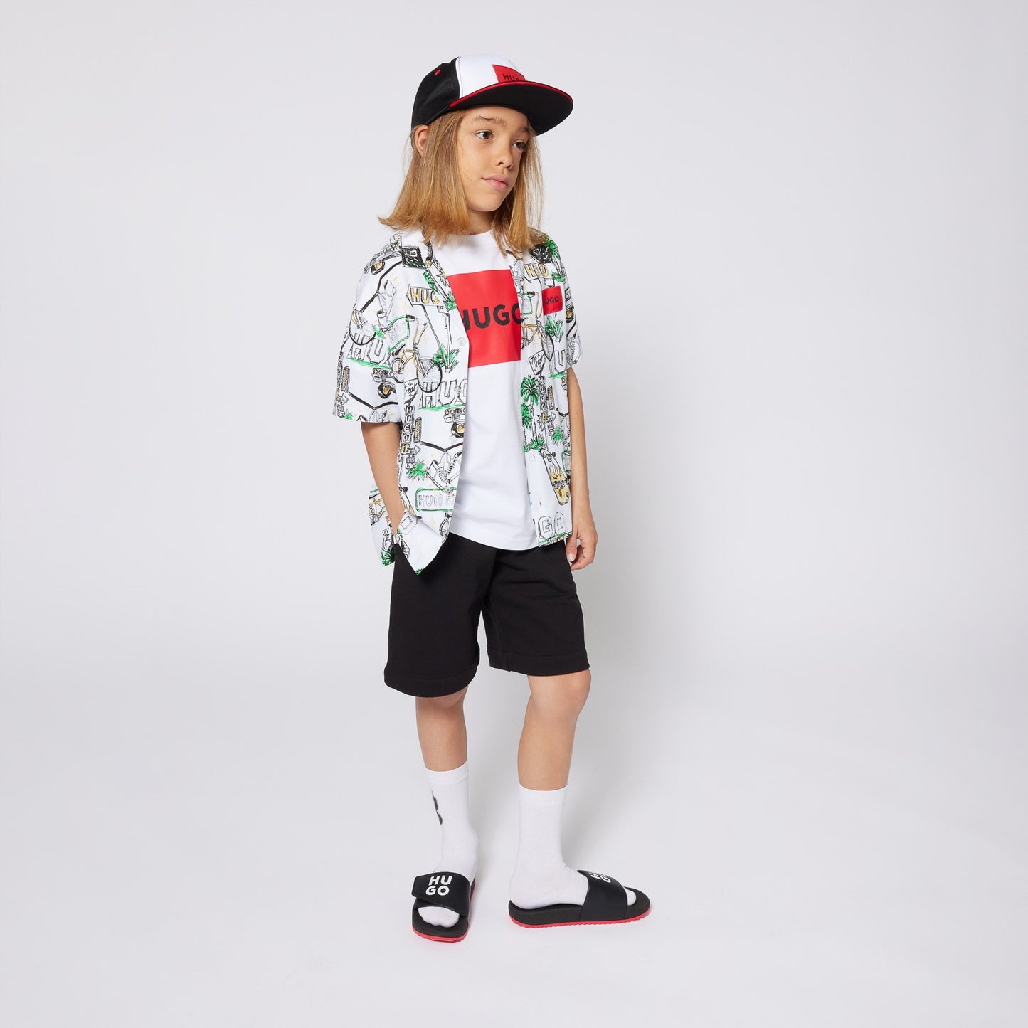 Hugo - White T -Shirt & Box Logo