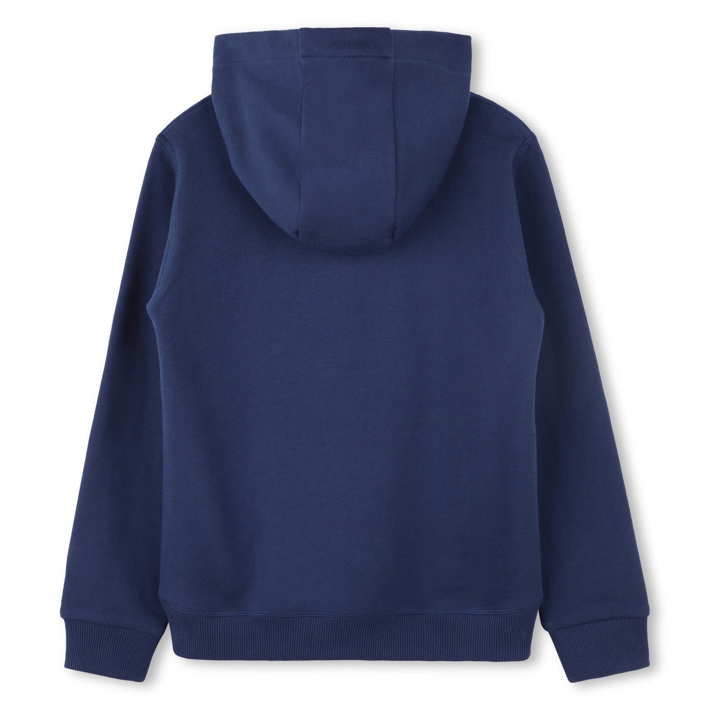 Hugo - Middeleeuws Blue Hight Sweat met Kangourou & Stacked Logo Pocket in Relief