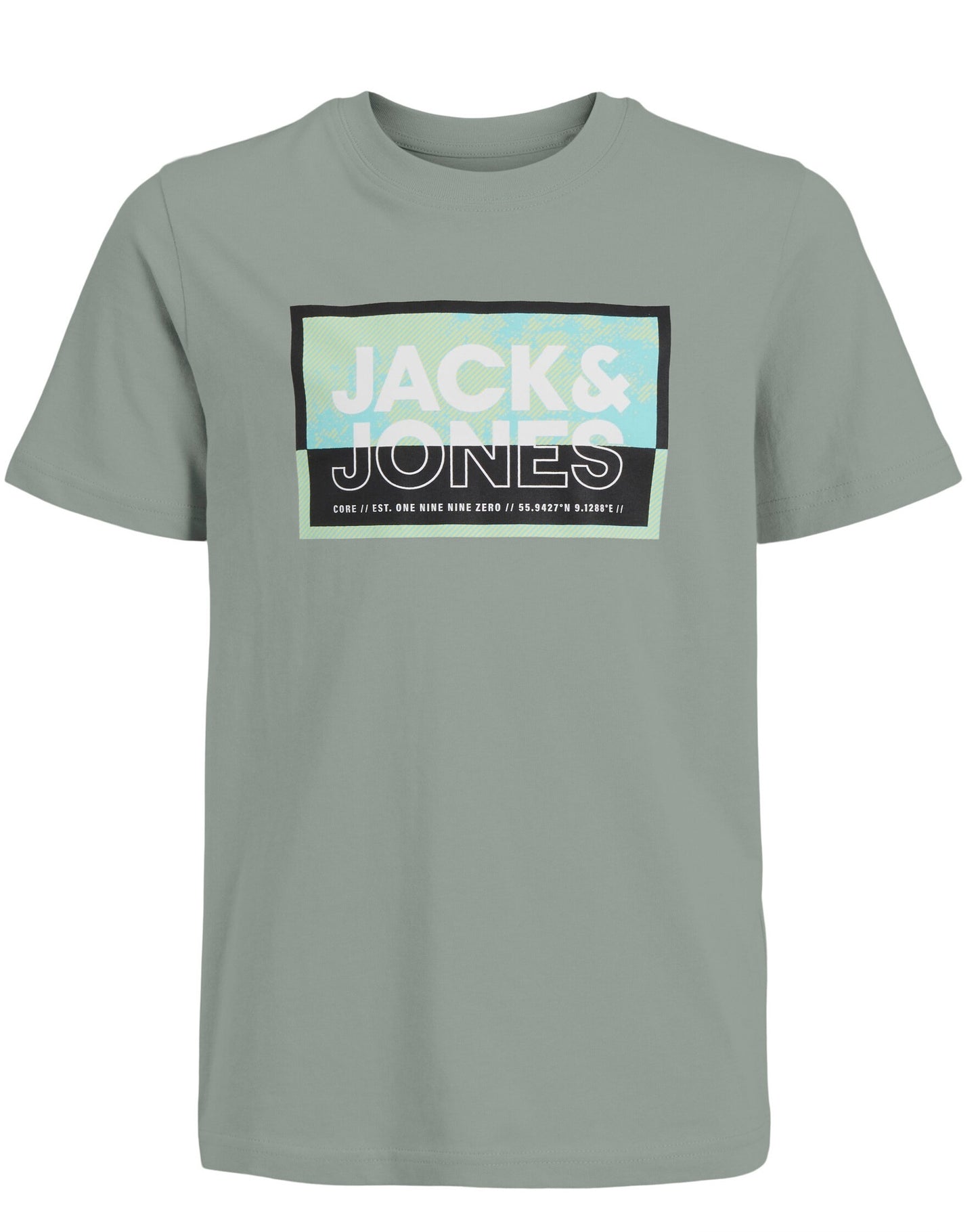 Jack&Jones - T-shirt aqua grey JCOLOGAN