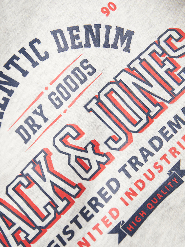 Jack&Jones - Sweat JJELOGO White Melange & True Red