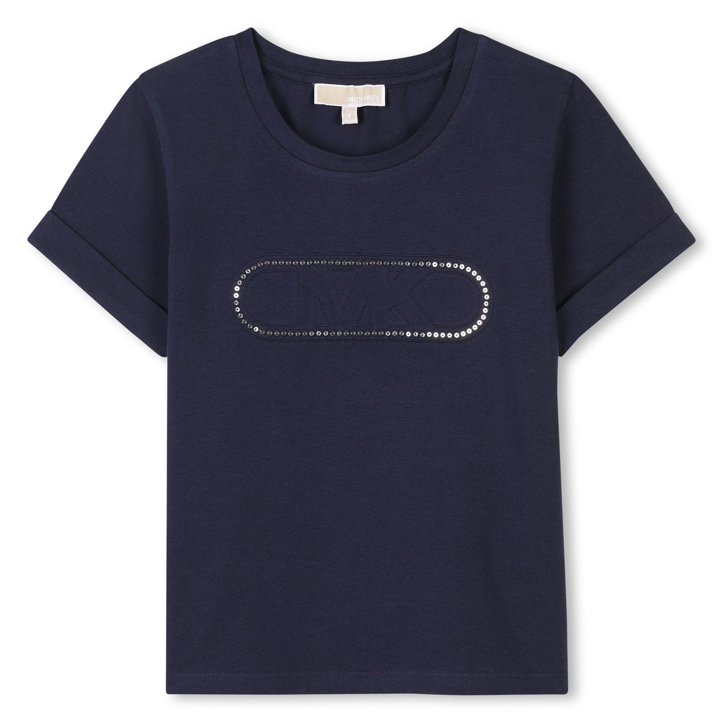 Michael Kors - T -shirt met MK -illustratie in reliëf met metaaleffect -inkt