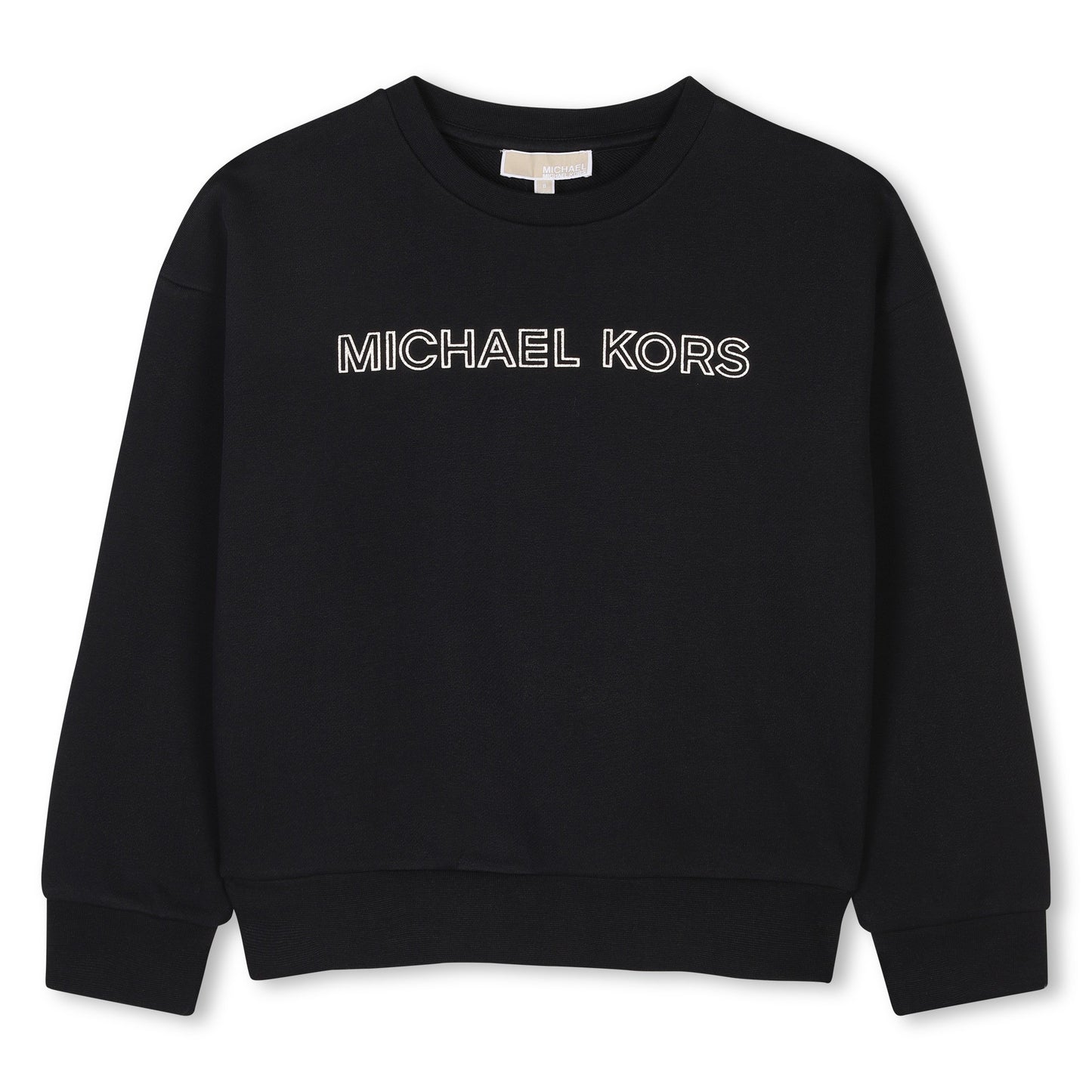 Michael Kors - Zwart sweatshirt met gouden illustratie Michael Kors Metallic uiterlijk aan de voorkant.