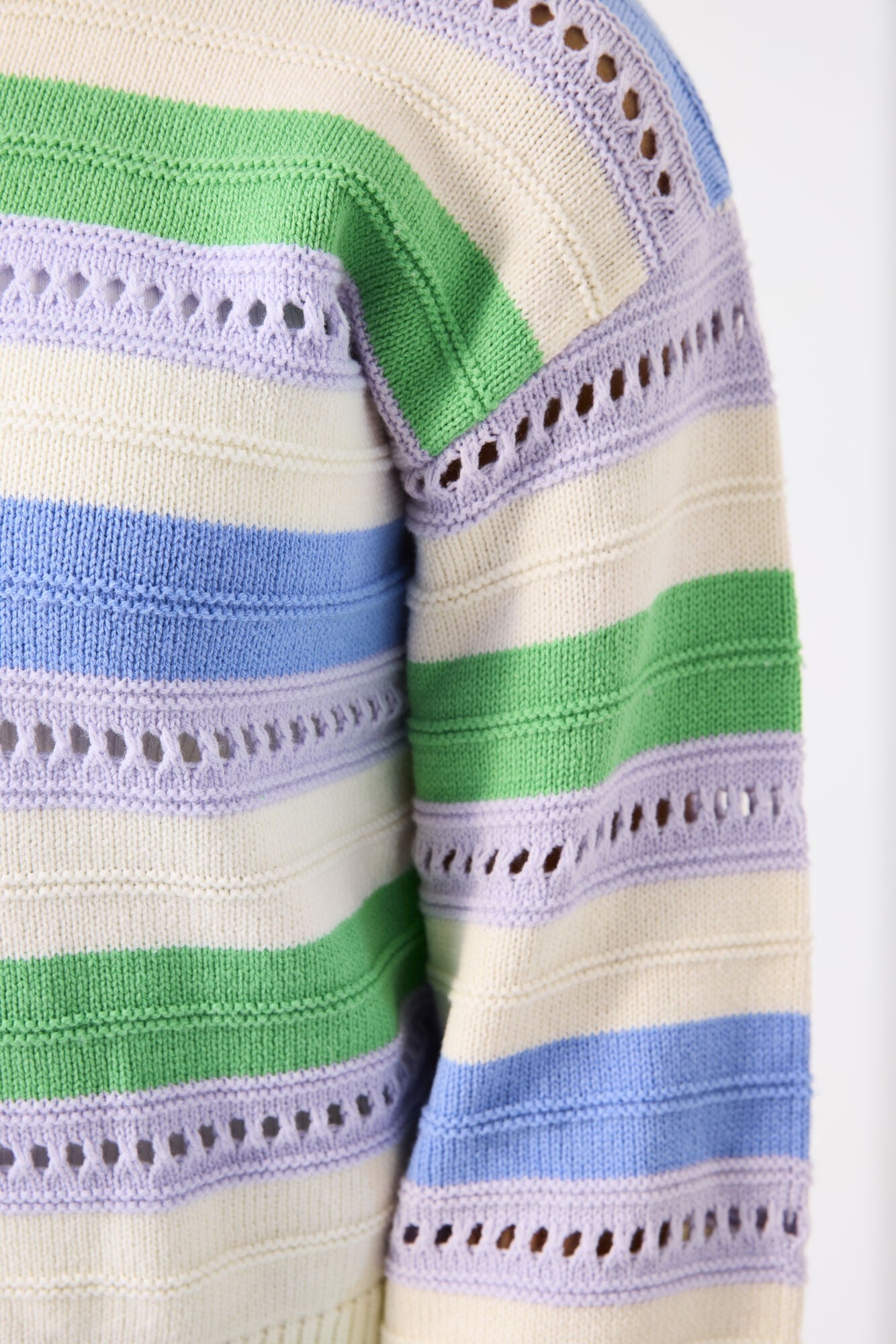 Garcia - Striped & Openwork Sweater