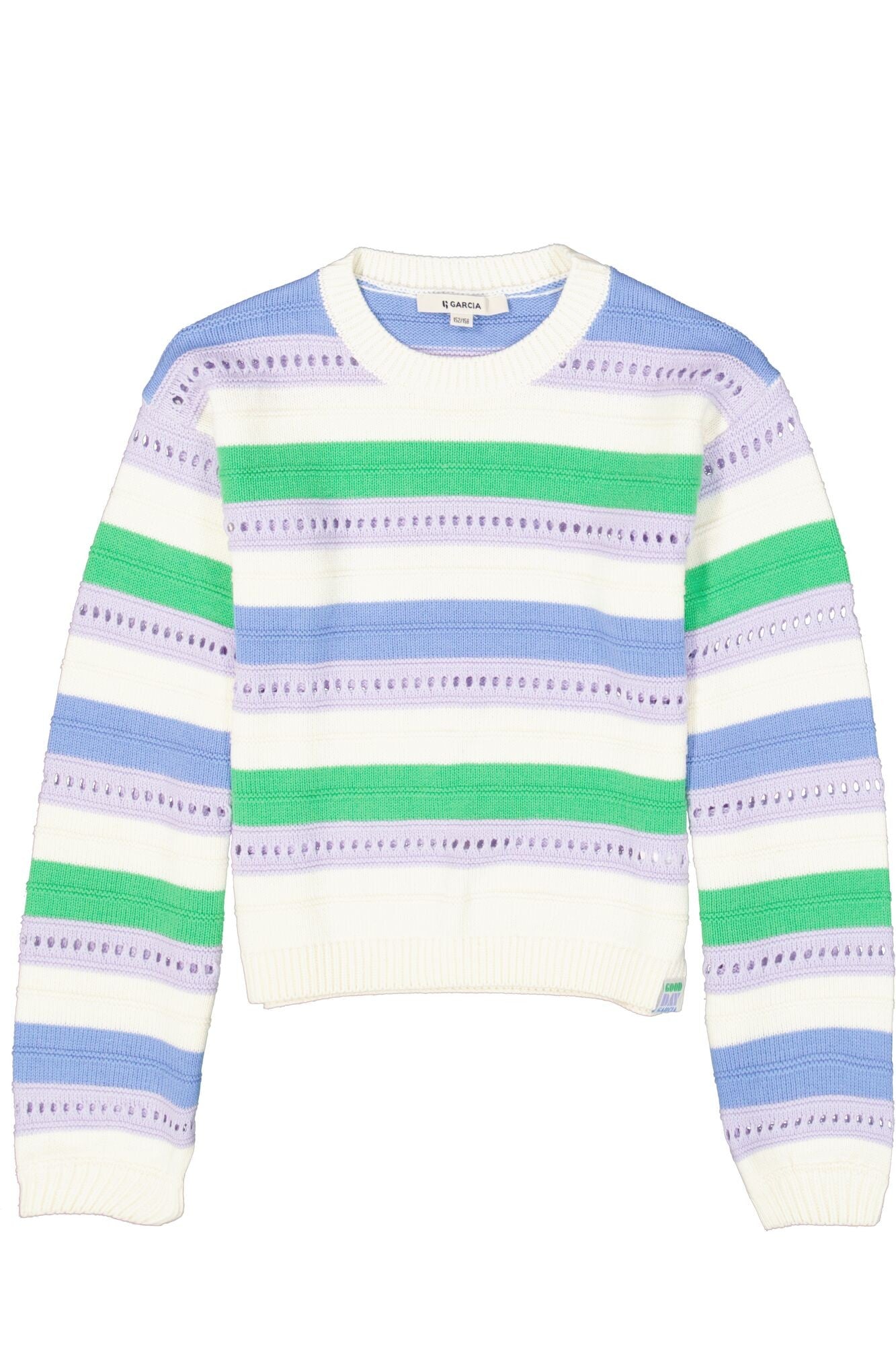 Garcia - Striped & Openwork Sweater