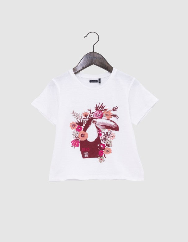 IKKS - T-shirt blanc Toucan Fearless Nature