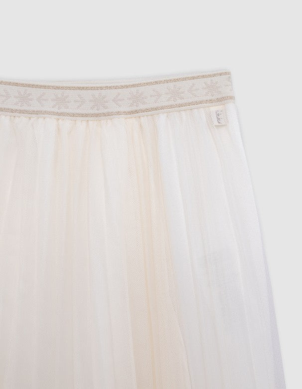 IKKS - Jupe plissée Ivoire White Label