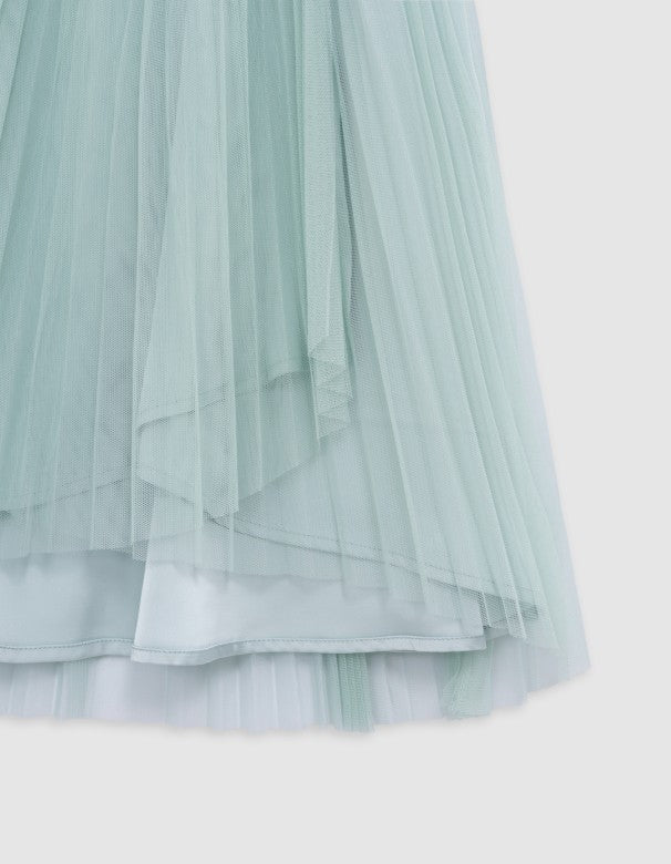 IKKS - Jupe plissée Vert d'eau White Label