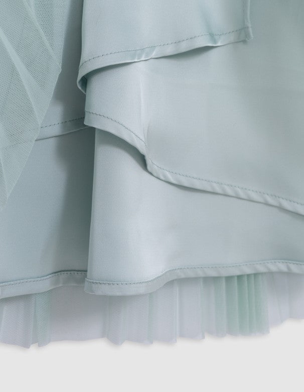 IKKS - Jupe plissée Vert d'eau White Label