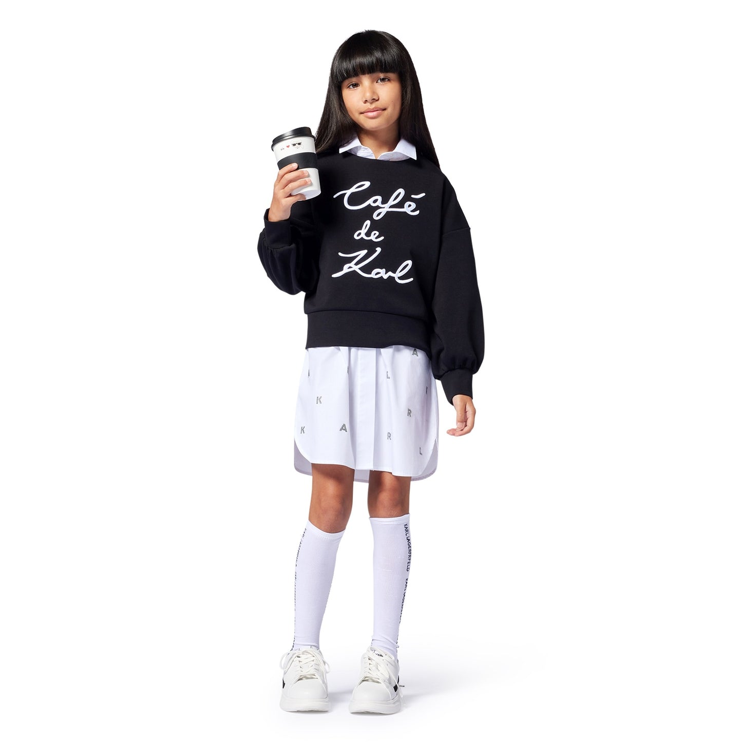 Karl Lagerfeld - Sweat noir "Café de Paris