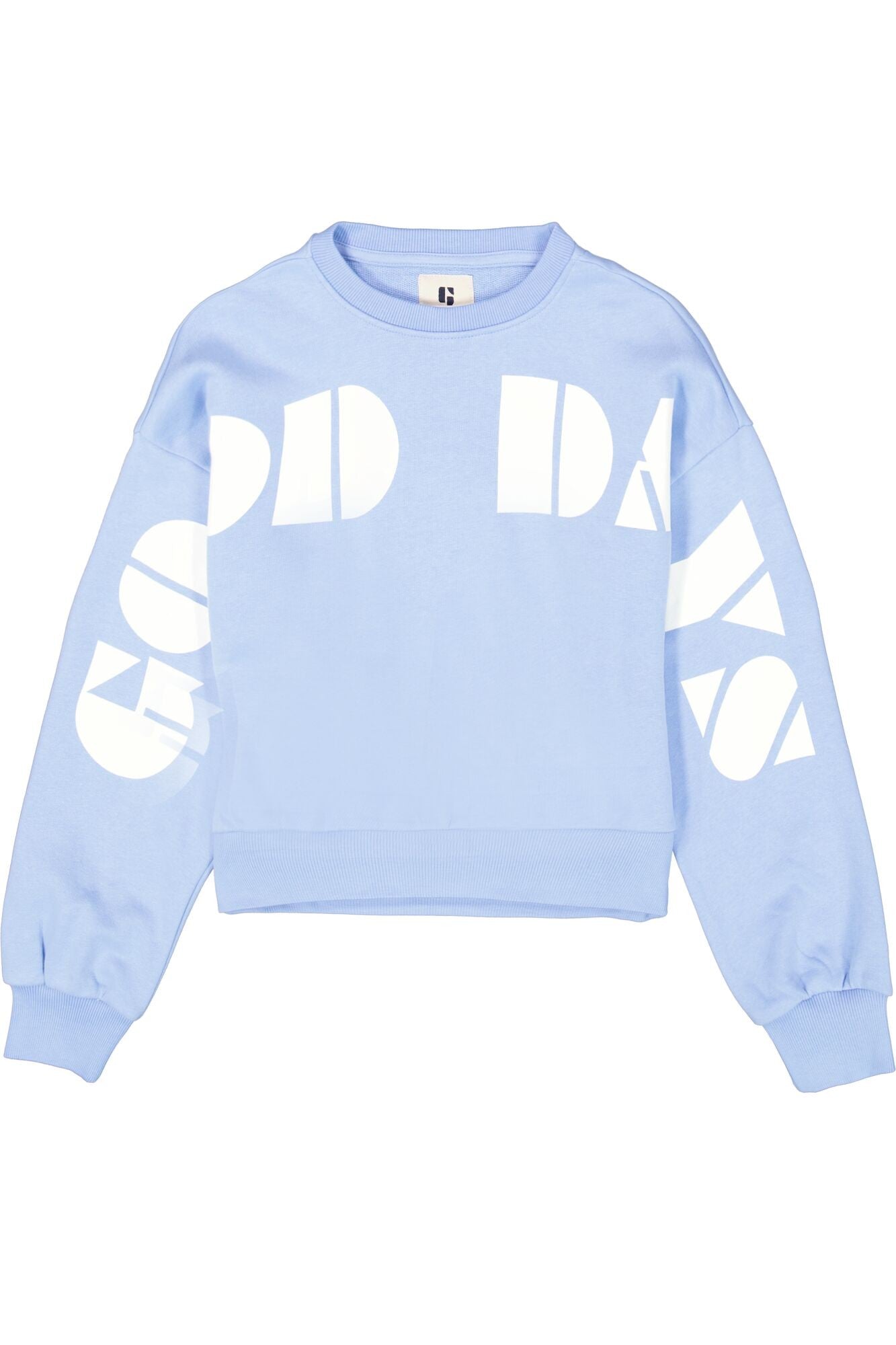 García - Della azul "buenos días" sudadera