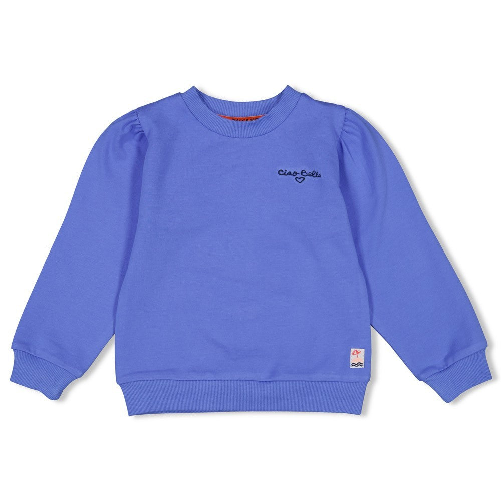 Jubel - Sweat bleu backprint Ciao Bella