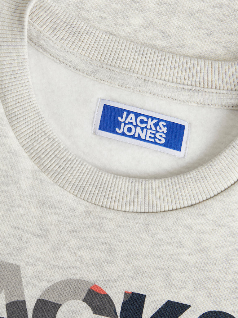 Jack & Jones - Sweat White Melange Jjluke