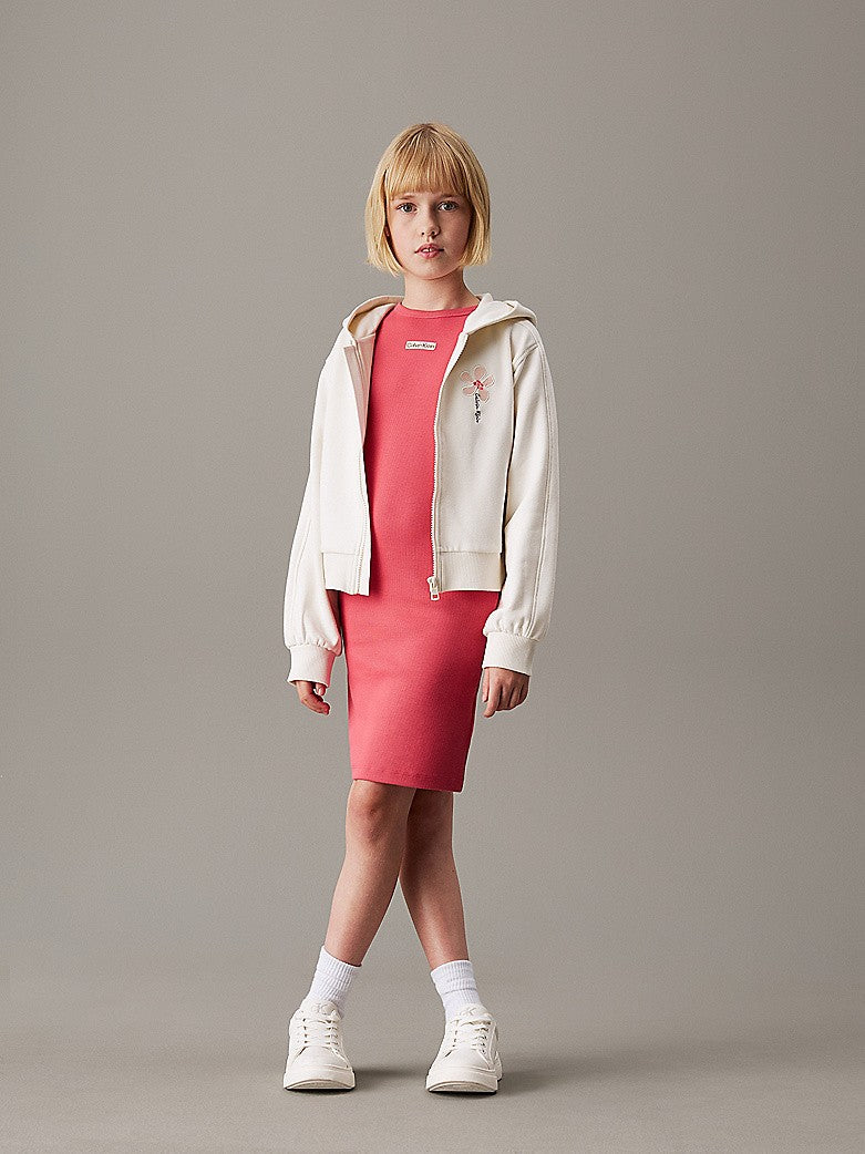 Calvin Klein - Cardigan zippé à capuche Flowers