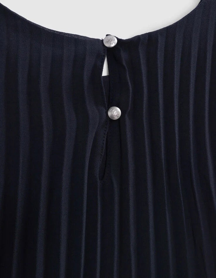 Ikks - Pliss Dress Navy White Rock Odyssey