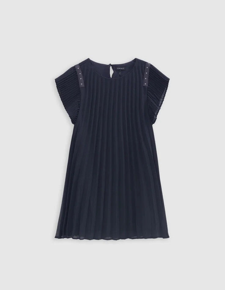 Ikks - Pliss Dress Navy White Rock Odyssey