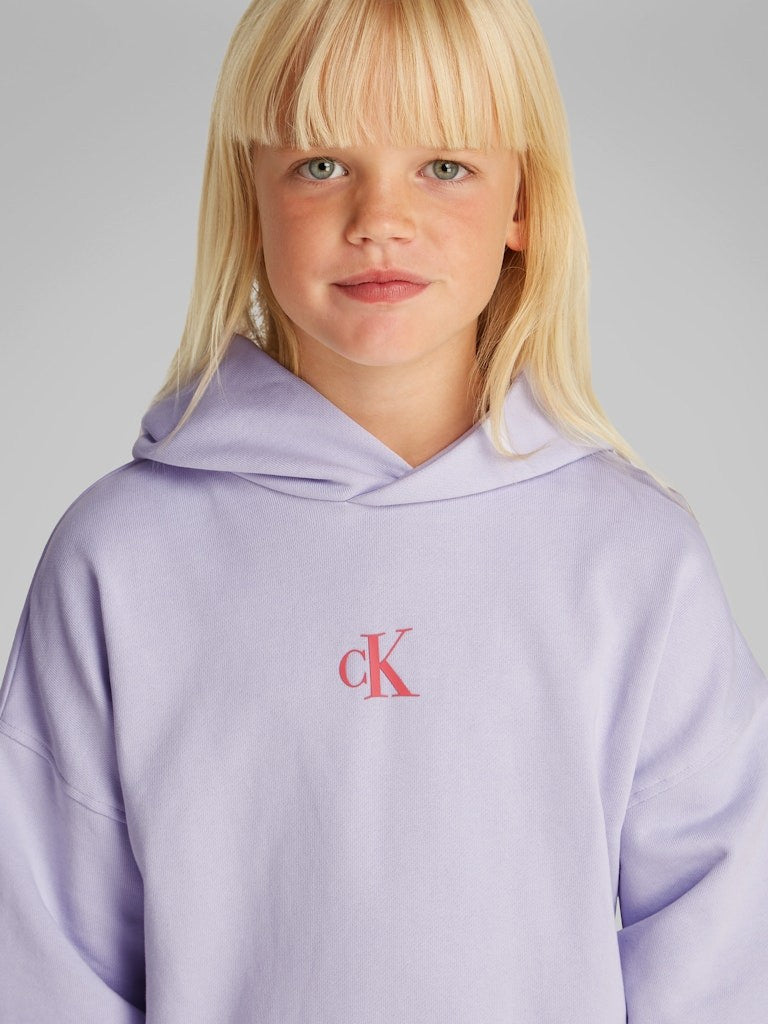 Calvin Klein - Sweat à capuche backprint Purple Heather