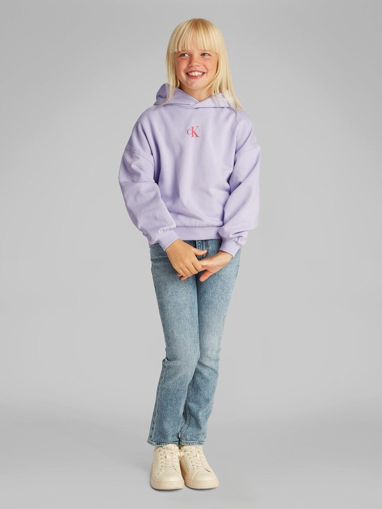 Calvin Klein - Sweat à capuche backprint Purple Heather