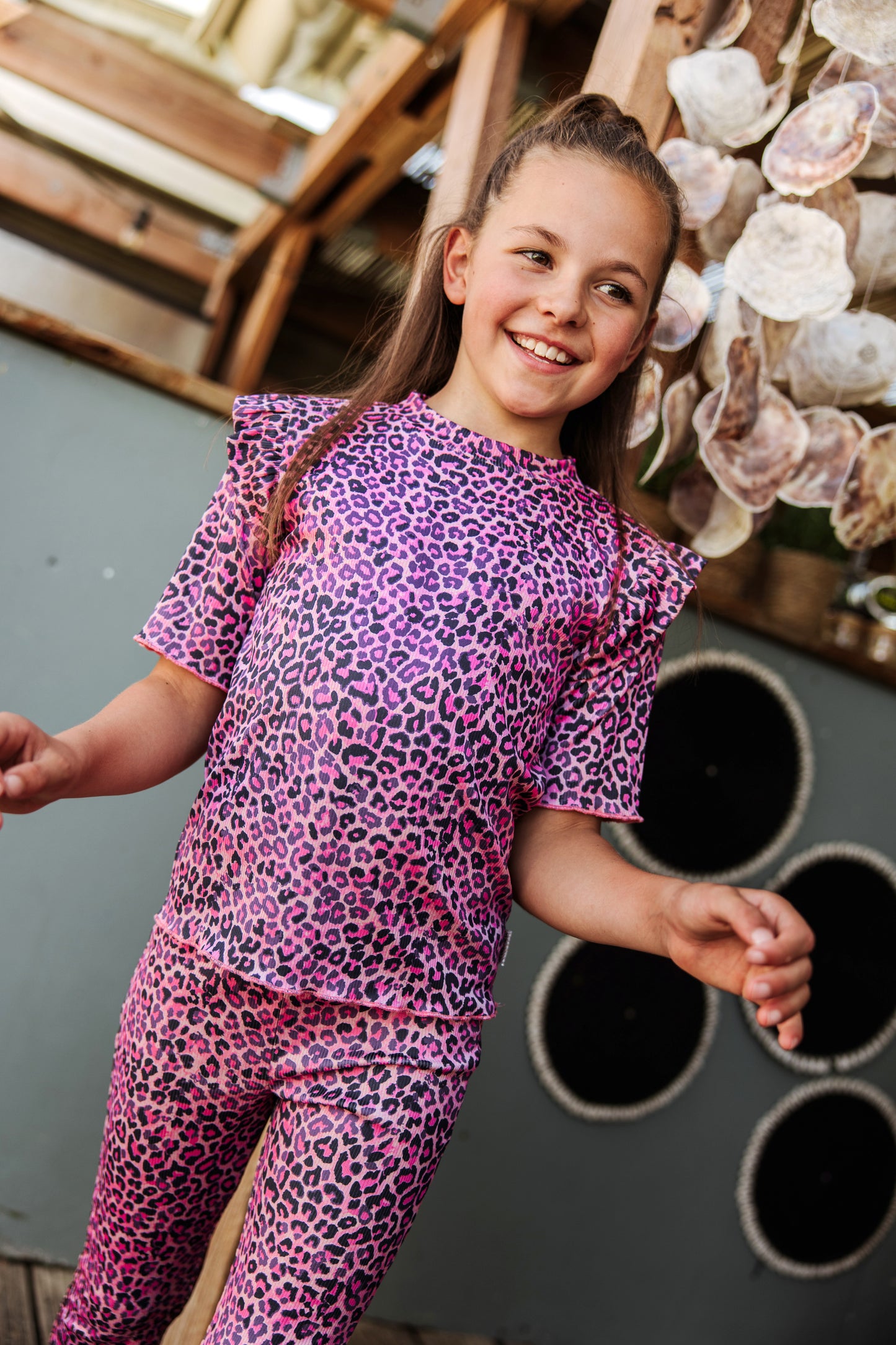 B.Nosy - Priya blush luipaard broek